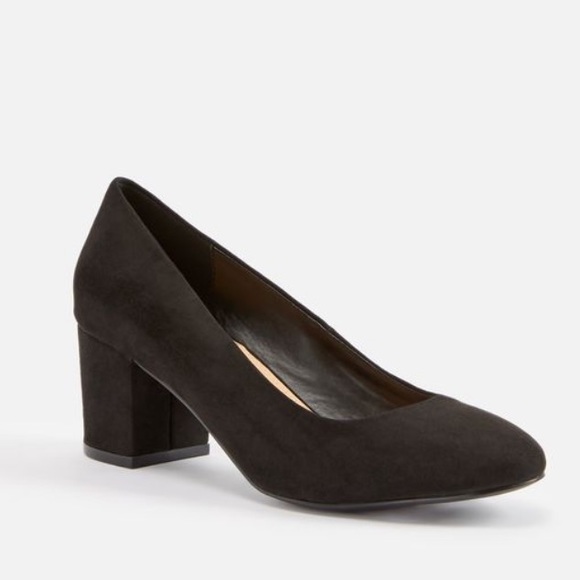 Black faux suede heels - Picture 1 of 7